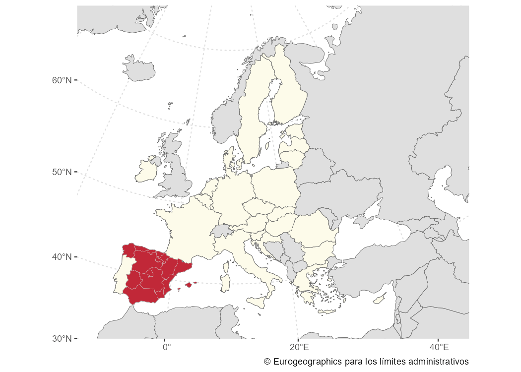Locator map of Spain